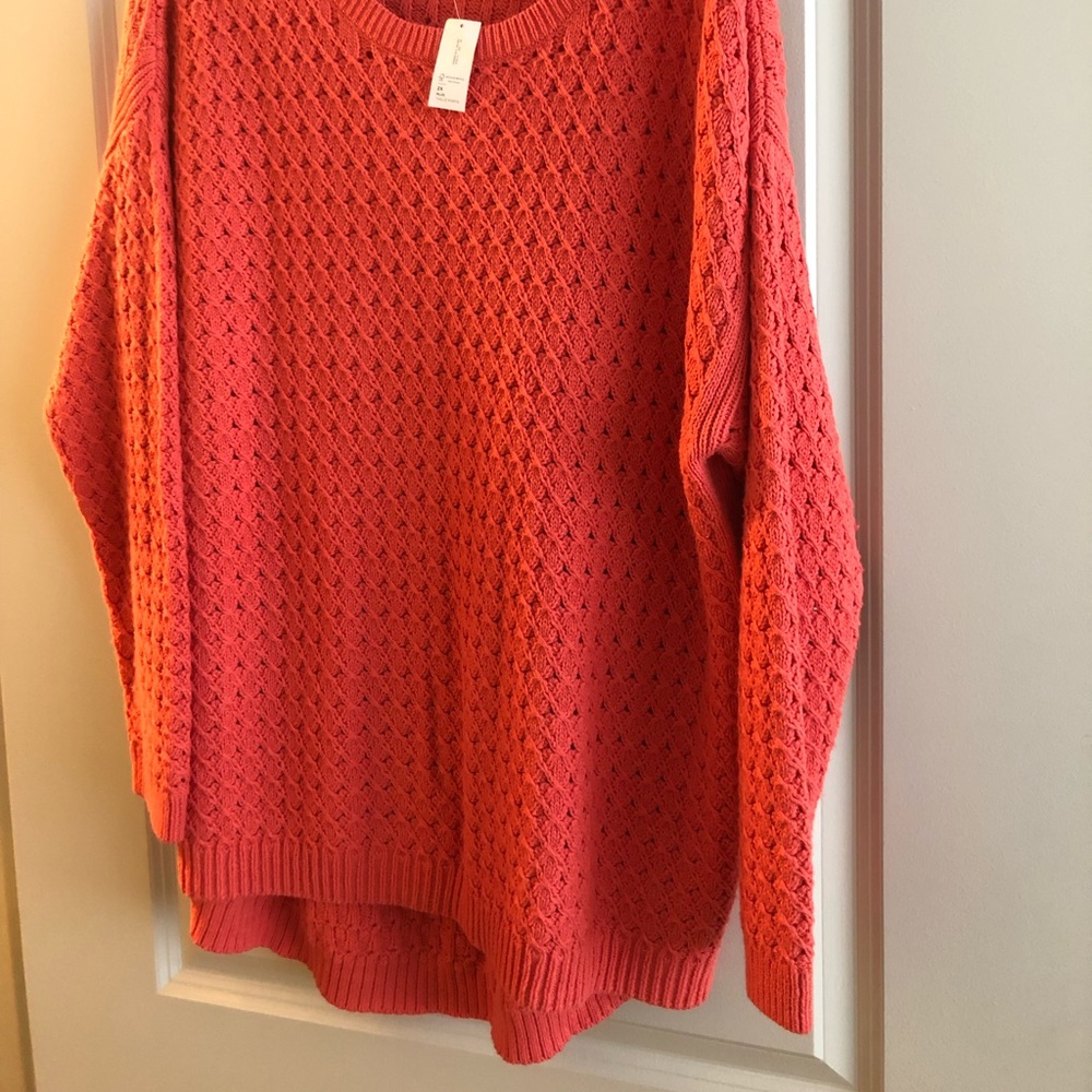 NWT thick sweater in coral!